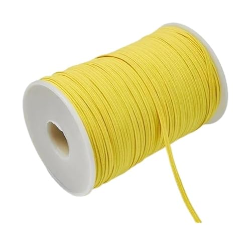 MEMEM 3 mm 6 mm buntes Gummiband for Nähen, elastisches Band, elastisches Spandexband, Besatz, Nähstoff, DIY-Kleidungszubehör, elastisch for Nähen(Yellow,6mm 30yards) von MEMEM