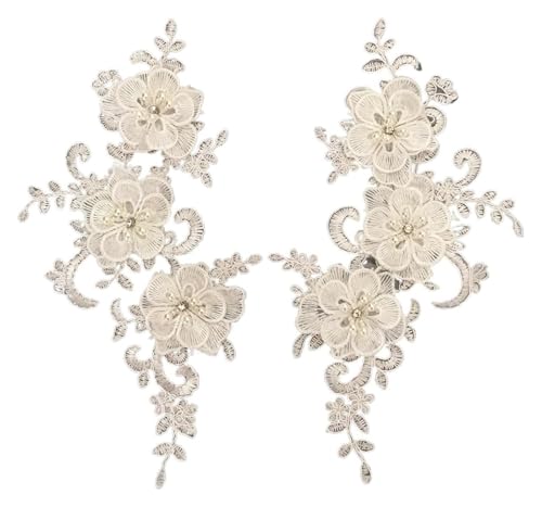 MEMEM 3D-Stickerei-Spitzen-Applikation, 3D-Blumen-Spitzenstoff, Nähen, DIY-Besatz, Perlenspitze, Kleiderkragen-Zubehör MEMEM 3D-Stickerei-Spitzen-Applikation, 3D-Blumen-Spitzenstoff, Nähen, DIY-Besatz, Perlenspitze, Kleiderkragen-Zubehör von MEMEM