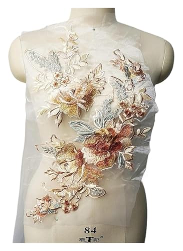 MEMEM 3D-Stickerei-Spitzen-Applikationen, große Stickerei-Spitzen-Blumen-Applikation for Nähen von floralen Kragen-Patches MEMEM 3D-Stickerei-Spitzen-Applikationen, große Stickerei-Spitzen-Blumen-Applikation for Nähen von floralen Kragen-Patches von MEMEM