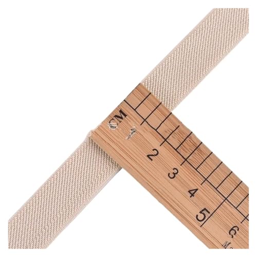 MEMEM 5/10M 15mm Nylon Gummiband Gummiband Gurtband DIY Unterwäsche Hosen Stretch Gürtel Spandex Bänder Nähzubehör Elastisch for Nähen(Khaki,10METERS) von MEMEM