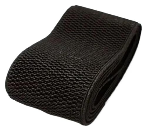 MEMEM 6 cm breites Hosenrockgürtel-Farbgummiband Twill-Elastikband Latex-Elastikband Gummiband Elastisch for Nähen(Black) von MEMEM