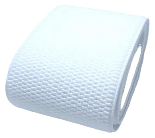 MEMEM 6 cm breites Hosenrockgürtel-Farbgummiband Twill-Elastikband Latex-Elastikband Gummiband Elastisch for Nähen(White) von MEMEM