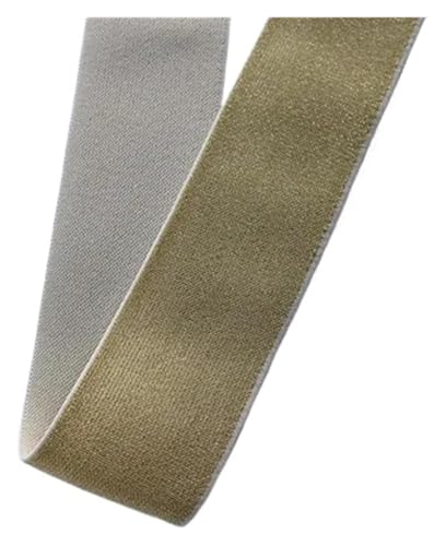 MEMEM Glitzernde Gold-Silber-Elastikbänder, Gummiband, Taillenband, elastische Kordel, Kleidungsstück, Hose, DIY-Nähzubehör, 10/15/25/40 mm, 1 m, elastisch for Nähen(White,40mm) von MEMEM