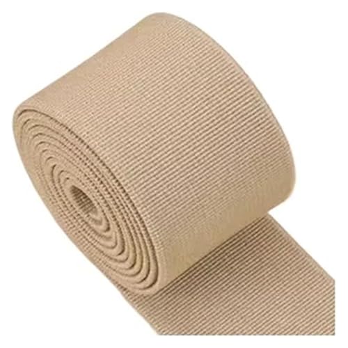MEMEM Gummiband, hochelastisch, flach, for Hosen, Gummiband, verdickter Rock, elastisches Seil, Zubehör, 3 cm Breite, elastisch for Nähen(Khaki) von MEMEM
