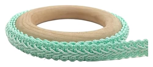 MEMEM Vintage Spitze Spitzenband, 5Meter Kurve Baumwolle Spitzenbesatz Band Stoff handgefertigt(Green) von MEMEM