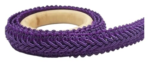 MEMEM Vintage Spitze Spitzenband, 5Meter Kurve Baumwolle Spitzenbesatz Band Stoff handgefertigt(Purple) von MEMEM