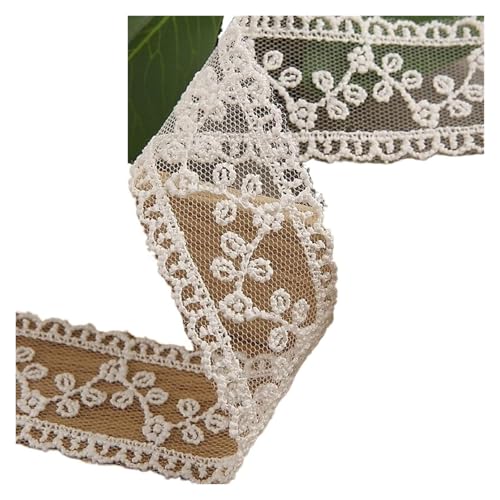 MEMEM Vintage-Spitzenband, 30 Yards Stickerei-Spitzenbesätze, exquisites Nähband, Gurtband, DIY-Besätze(Beige) von MEMEM