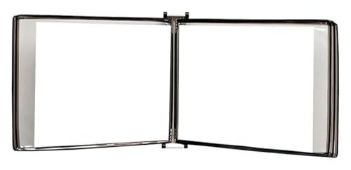Wandmontiertes Poster-Flipbook-Display, A4-Büroordner-Display, Aktenhalter, Grün, Größe 13 x 9 x 2,3 Zoll(Black) von MEMEM