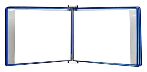 Wandmontiertes Poster-Flipbook-Display, A4-Büroordner-Display, Aktenhalter, Grün, Größe 13 x 9 x 2,3 Zoll(Blue) von MEMEM