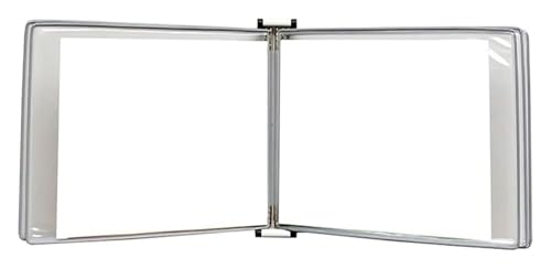 Wandmontiertes Poster-Flipbook-Display, A4-Büroordner-Display, Aktenhalter, Grün, Größe 13 x 9 x 2,3 Zoll(Grey) von MEMEM