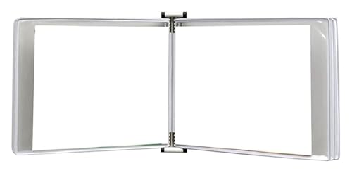 Wandmontiertes Poster-Flipbook-Display, A4-Büroordner-Display, Aktenhalter, Grün, Größe 13 x 9 x 2,3 Zoll(White) von MEMEM