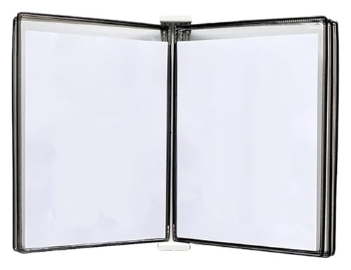 Wandmontiertes Poster-Flipbook-Display, Datei-A3-Display-Wandordner, A3 [16,53 Zoll × 11,69 Zoll] 10 Taschen(Black) von MEMEM