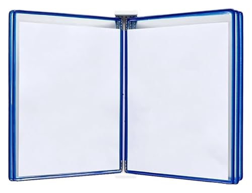 Wandmontiertes Poster-Flipbook-Display, Datei-A3-Display-Wandordner, A3 [16,53 Zoll × 11,69 Zoll] 10 Taschen(Blue) von MEMEM
