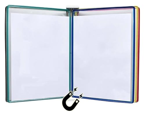 Wandmontiertes Poster-Flipbook-Display, Datei-A3-Display-Wandordner -, A3 [16,53 Zoll × 11,69 Zoll] 10 Taschen, an Metallgerät befestigt(Color) von MEMEM