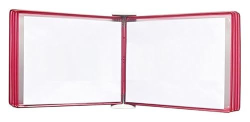 Wandmontiertes Poster-Flipbook-Display, Datei-A3-Display-Wandordner -, A3 [16,53 Zoll × 11,69 Zoll] 20 Taschen(Red) von MEMEM
