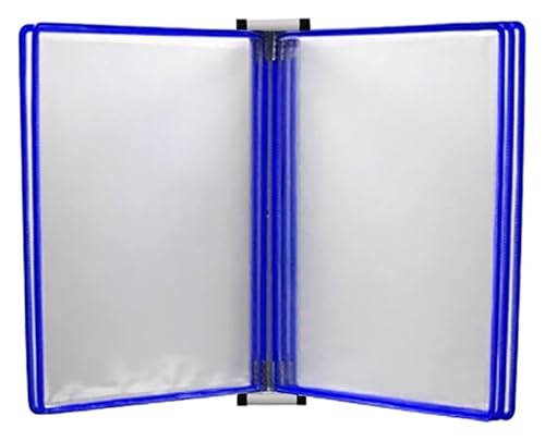 Wandmontiertes Poster-Flipbook-Display, Datei-A4-Display-Wandordner -, A4 [8,26 Zoll × 11,69 Zoll] 10 Taschen(Blu) von MEMEM