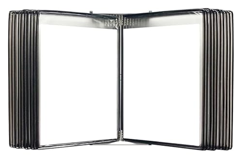 Wandmontiertes Poster-Flipbook-Display, Datei-A4-Display-Wandordner -, A4 [8,26 Zoll × 11,69 Zoll] 40 Taschen(Black) von MEMEM