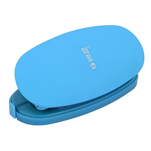 MEMOBE Büro Locher - Für 10 bis 30 Blätter - Locher mit Anschlag - Klassischer Locher für Schule, Büro, Universität, Kanzlei - Büroausstattung - Ergonomisches Design - Neon Blau von MEMOBE