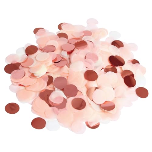 120 g roségoldenes Pailletten-Konfetti, buntes rundes Konfetti, Party-Feier-Dekoration, Ballonfüllzubehör, geeignet für Hochzeiten, Geburtstage, Taufen, Valentinstag (2,5 cm) von MEMOFYND