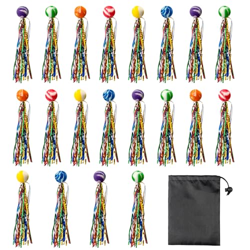 MEMOFYND 20 Bunte Band-Sprungbälle Mit 1 Aufbewahrungstasche, Hüpfbälle, Gummibälle Für Kinder, Partyspielzeug, Taschenfüller, Partygeschenke, Hochsprung-Gummibälle Für Jungen Und Mädchen MEMOFYND 20 Bunte Band-Sprungbälle Mit 1 Aufbewahrungstasche, Hüpfbälle, Gummibälle Für Kinder, Partyspielzeug, Taschenfüller, Partygeschenke, Hochsprung-Gummibälle Für Jungen Und Mädchen von MEMOFYND
