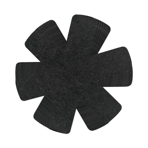 MEMOFYND 8er-Pack Pfannenschutz (Durchmesser 38 cm), Wärmeisolationspads, Tassen- und Pfannenschutz, hochtemperaturbeständige Filzmatten, verstellbare Größe (schwarz) von MEMOFYND