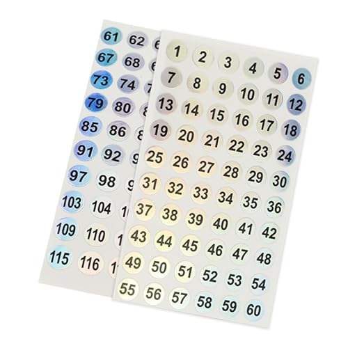 Zahlenaufkleber von 1 bis 300, 20 Blatt wasserfeste, selbstklebende Zahlenaufkleber, Laser-Zahlenetiketten, Punktwasserdichte Zahlenaufkleber, dekorative Aufkleber zur Datumsmarkierung, Taschendesign Zahlenaufkleber von 1 bis 300, 20 Blatt wasserfeste, selbstklebende Zahlenaufkleber, Laser-Zahlenetiketten, Punktwasserdichte Zahlenaufkleber, dekorative Aufkleber zur Datumsmarkierung, Taschendesign von MEMOFYND