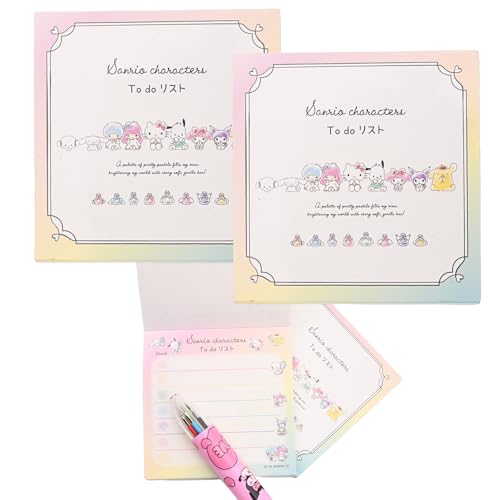 San-rio Kawaii To Do List Memo Pads 2 Packs - Small Notepads for Notes & Reminders - Compact & Portable Pocket Notebook - Cute & Playful Design for Home/Office Use Mini Notepad (San-rio Characters San-rio Kawaii To Do List Memo Pads 2 Packs - Small Notepads for Notes & Reminders - Compact & Portable Pocket Notebook - Cute & Playful Design for Home/Office Use Mini Notepad (San-rio Characters von MENBLY