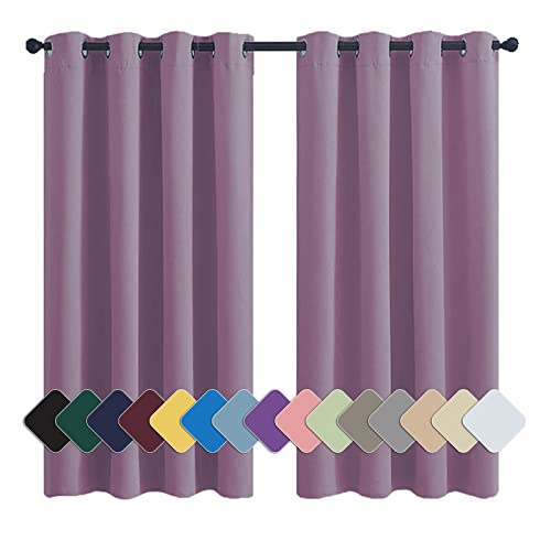 MENGH Verdunkelungsvorhänge Kindervorhänge Blickdicht Geräuschreduzierung Einfach Anzubringen, für Wohnzimmer Schlafzimmer Tür Lavendel 1 Stück, 180x100cm(HxB) von MENGH