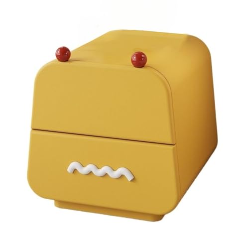 MENGLI-2024 Kommode Bunter, süßer Nachttisch, Schlafzimmer, bodenstehender Lagerschrank mit Schubladen, Kleiner Beistellschrank aus Holz(Yellow) von MENGLI-2024