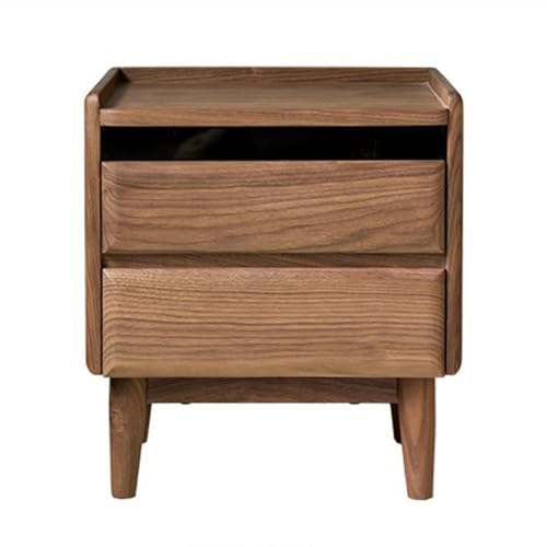 MENGLI-2024 Kommode Moderner minimalistischer Nachttisch aus Holz mit Glasplatte, Nachttischaufbewahrung Zwei Schubladen MENGLI-2024 Kommode Moderner minimalistischer Nachttisch aus Holz mit Glasplatte, Nachttischaufbewahrung Zwei Schubladen von MENGLI-2024