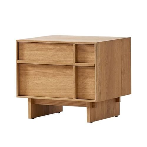 MENGLI-2024 Kommode Nachttisch aus Holz im Wabi-Sabi-Stil, linear geformt, for Schlafzimmer, Wandschrank(Natural) von MENGLI-2024