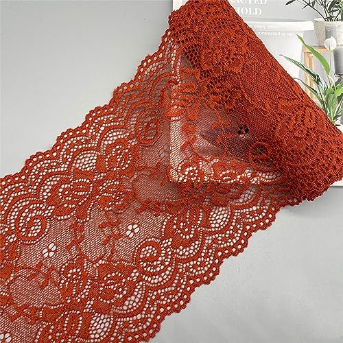 Dekoration von Aufklebern, DIY Nähverfahren, 10 Yards 15 cm Vintage-Besatz, Stickerei, Spitzenbesatz, Stoff, bestickte Applikation, Blumenmuster for Kleidung, Accessoires, Hochzeit(Embroidered Red) von MENTAM