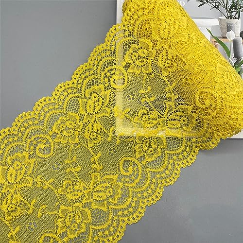Dekoration von Aufklebern, DIY Nähverfahren, 10 Yards 15 cm Vintage-Besatz, Stickerei, Spitzenbesatz, Stoff, bestickte Applikation, Blumenmuster for Kleidung, Accessoires, Hochzeit(Golden) von MENTAM