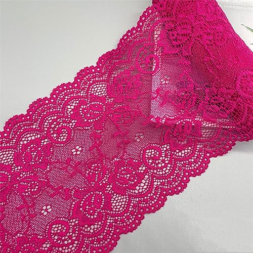 Dekoration von Aufklebern, DIY Nähverfahren, 10 Yards 15 cm Vintage-Besatz, Stickerei, Spitzenbesatz, Stoff, bestickte Applikation, Blumenmuster for Kleidung, Accessoires, Hochzeit(Rose Red) von MENTAM