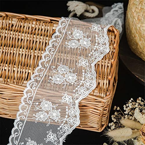 Dekoration von Aufklebern, DIY Nähverfahren, 10 cm Vintage-Besatz, florale Spitzenstoff-Stickerei, bestickte Applikation for Bastelarbeiten, Kleidungszubehör und rustikale Hochzeiten(5 Yards) von MENTAM