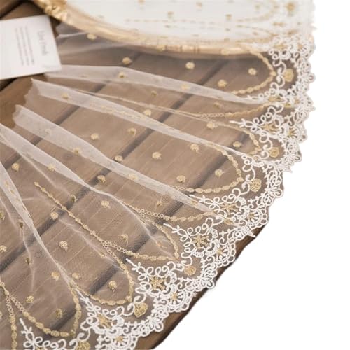 Dekoration von Aufklebern, DIY Nähverfahren, 23 cm breites dekoratives Band mit Blumenmuster, Gurtband, Tüll, Spitzenbesatz, Stoff for Schneidern, Nähen, Geschenkverpackungen(10 Yards) von MENTAM