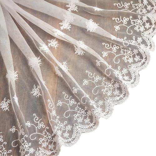 Dekoration von Aufklebern, DIY Nähverfahren, 32 cm breiter dekorativer Stoff mit floralem Spitzenband, Gurtband, Tüllrand, Besatz for Schneidern, Nähen, Geschenkverpackungen(2 Yards) von MENTAM