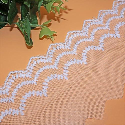 Dekoration von Aufklebern, DIY Nähverfahren, 8 cm Vintage-Besatz, Stickbesatz, Band, bestickter Applikationsstoff for Bastelarbeiten, Bekleidungszubehör und rustikale Hochzeiten(10 Yards) von MENTAM