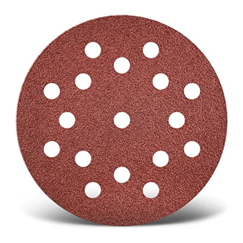 MENZER Red Klett-Schleifscheiben, 125 mm, 17-Loch, f. Exzenterschleifer, Normalkorund (50 Stk.) K60 von MENZER