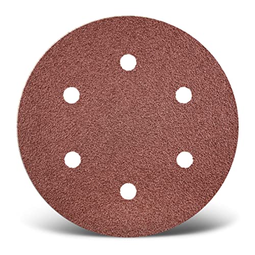 MENZER Red Klett-Schleifscheiben, 150 mm, 6-Loch, f. Exzenterschleifer, Normalkorund (50 Stk.) K120 von MENZER