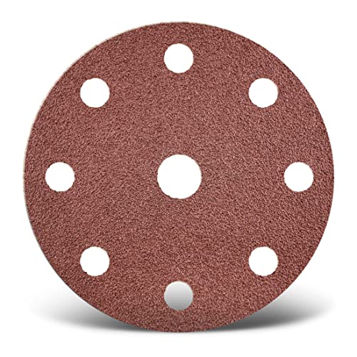 MENZER Red Klett-Schleifscheiben, 150 mm, 9-Loch, f. Exzenterschleifer, Normalkorund (25 Stk.) K24 von MENZER