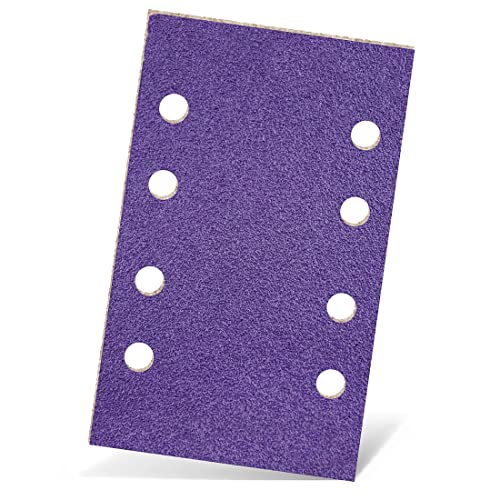 MENZER Titanium HD Klett-Schleifblätter, 133 x 80 mm, 8-Loch, f. Schwingschleifer, Keramik-Mix (50 Stk.) K800 von MENZER