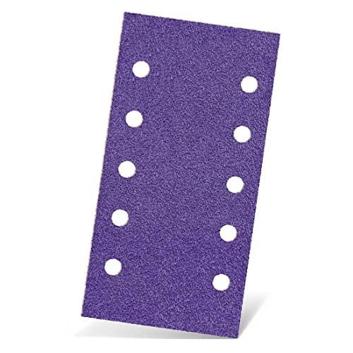 MENZER Titanium HD Klett-Schleifblätter, 230 x 115 mm, 10-Loch, f. Schwingschleifer, Keramik-Mix (50 Stk.) K60 von MENZER