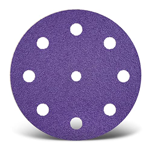 MENZER Titanium HD Klett-Schleifscheiben, 125 mm, 9-Loch, f. Exzenterschleifer, Keramik-Mix (50 Stk.) K240 von MENZER