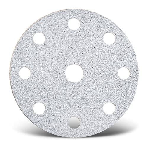 MENZER White Klett-Schleifscheiben, 150 mm, 9-Loch, f. Exzenterschleifer, Normalkorund (50 Stk.) K180 von MENZER