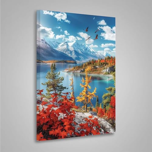 5D Diamant Painting Bilder Baum Diamond Painting Erwachsene Landschaft DIY Runden Mosaikherstellung Basteln Erwachsene Anfänger Set für Heim Schlafzimmer Wand Deko, Geschenke 30x40cm PjY3114 V-T von MEOSUEWI