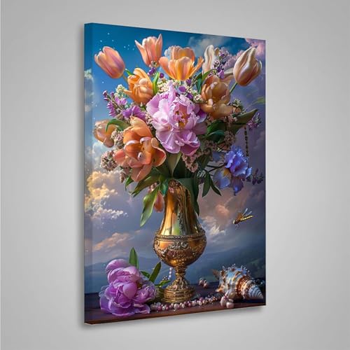 5D Diamant Painting Bilder Blume Diamond Painting Erwachsene Blumen DIY Runden Mosaikherstellung Basteln Erwachsene Anfänger Set für Heim Schlafzimmer Wand Deko, Geschenke (20x30cm) PjY7206 B-2 von MEOSUEWI