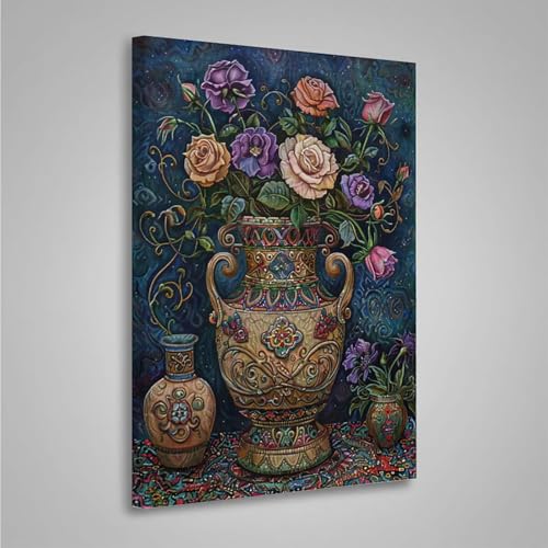 5D Diamant Painting Bilder Blume Diamond Painting Erwachsene Blumen DIY Runden Mosaikherstellung Basteln Erwachsene Anfänger Set für Heim Schlafzimmer Wand Deko, Geschenke (60x80cm) PjY4512 0-S von MEOSUEWI
