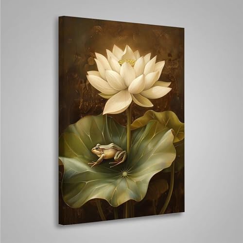 5D Diamant Painting Bilder Blume Diamond Painting Erwachsene Frosch DIY Runden Mosaikherstellung Basteln Erwachsene Anfänger Set für Heim Schlafzimmer Wand Deko, Geschenke (50x70cm) PjY3060 5-0 von MEOSUEWI