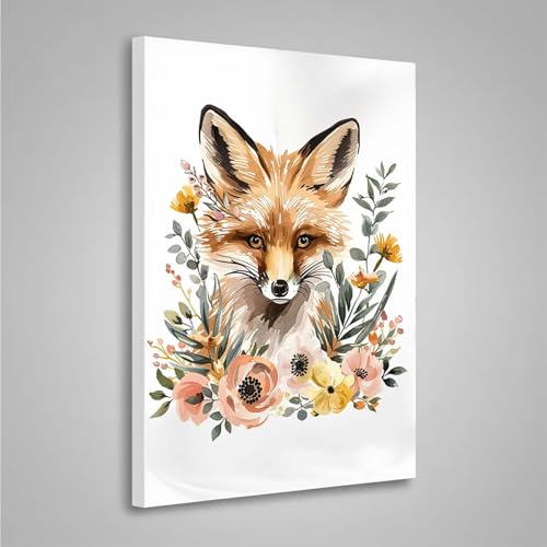 5D Diamant Painting Bilder Blume Diamond Painting Erwachsene Fuchs DIY Runden Mosaikherstellung Basteln Erwachsene Anfänger Set für Heim Schlafzimmer Wand Deko, Geschenke (20x30cm) PjY8340 0-3 von MEOSUEWI